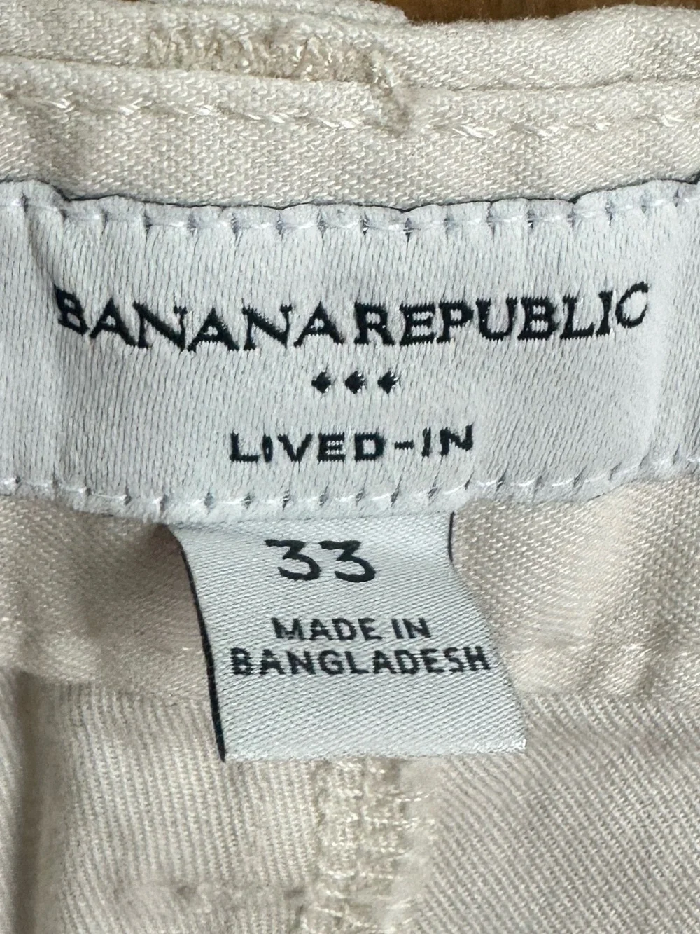 Banana Republic White - Cream Flat-Front Men's Shorts
